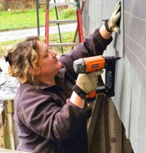 Rustic Rehab's Owner, Marcia Nolting Adding Siding